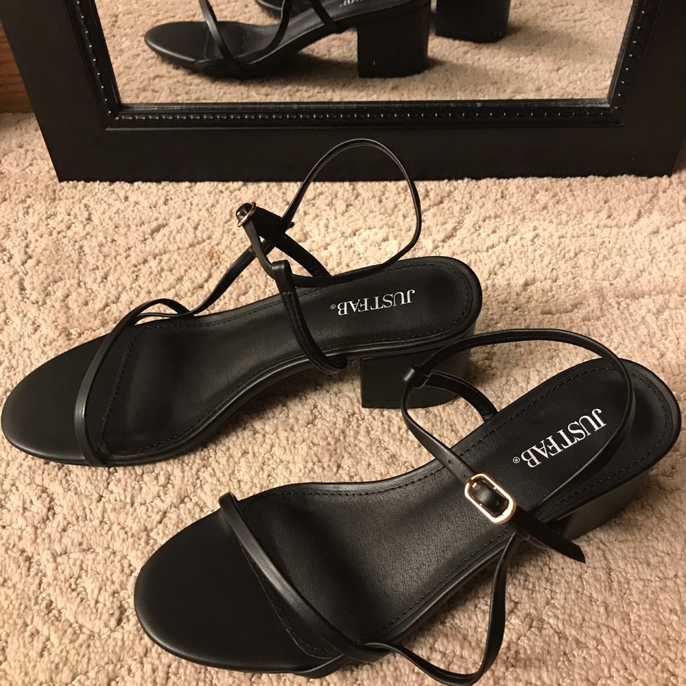 JustFab Size 6.5 Black Elexi Dress Sandals - Picture 5 of 10